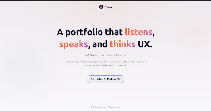 AI Conversational Portfolio Site