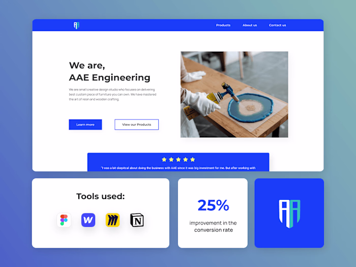 Elevating AAE's Online Presence: Landing page design