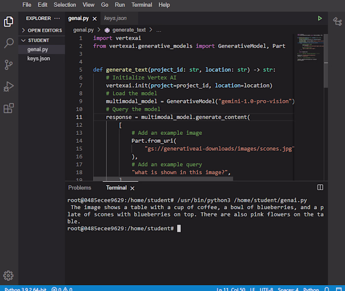 AI Image Recognition App using Gemini on Vertex AI