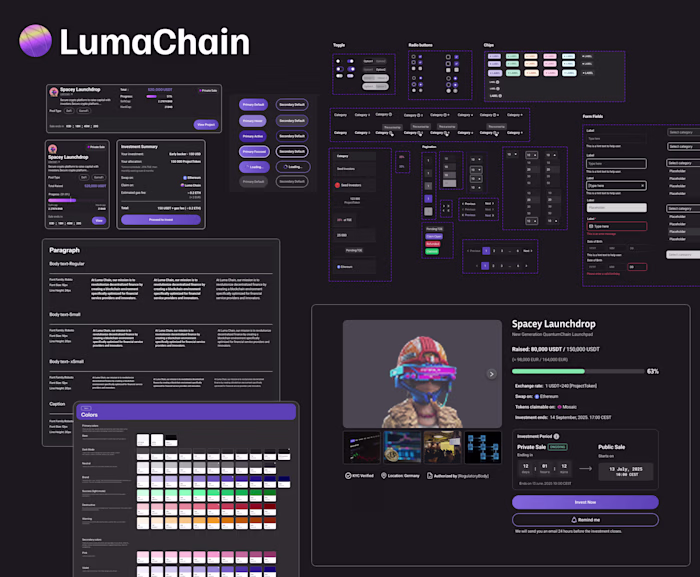 Luma Chain Web3 Launchpad Design System