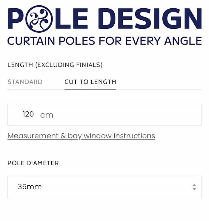 Custom Length Products for PoleDesign.co.uk - Merchandising