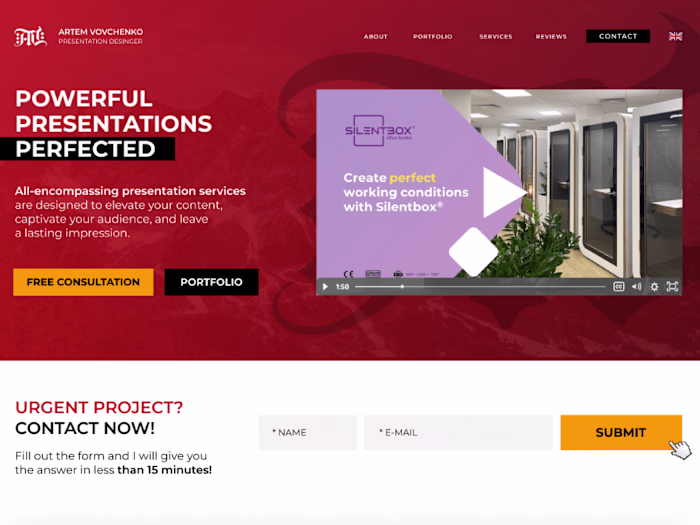 Create website for web designer