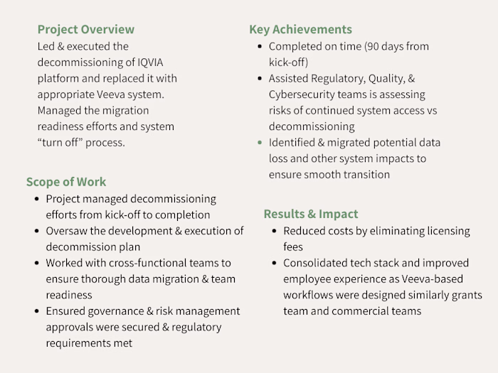 Software Decommission & Replacement
