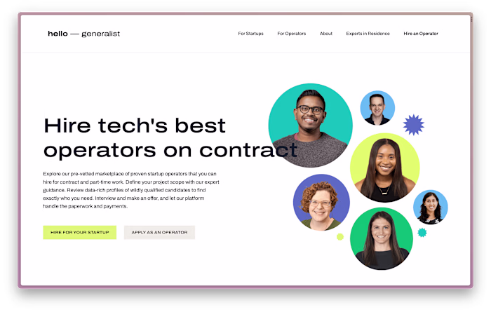 Hello Generalist job marketplace — Webflow Design & Build