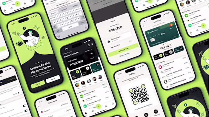 Identity, Mobile App and Website design for a Fintech Brand