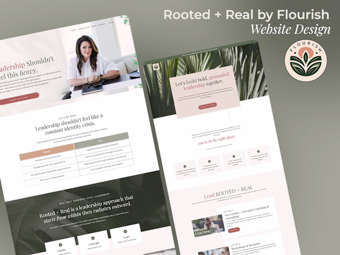 Kajabi Website Design | Rooted + Real by Flourish