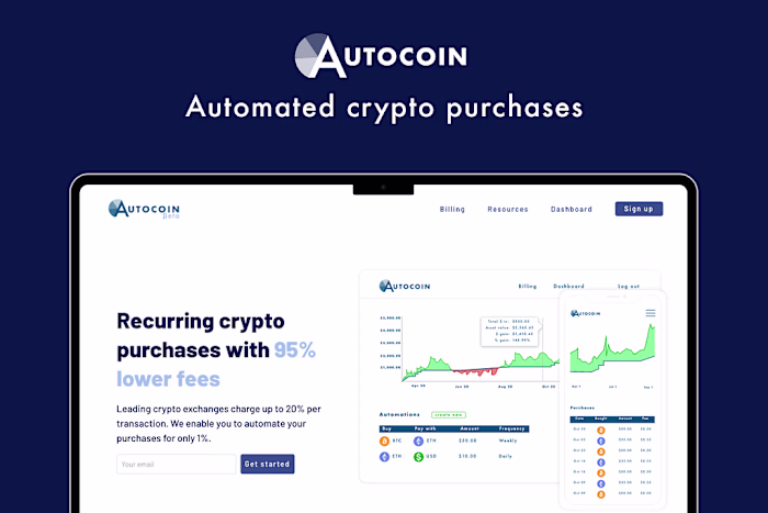 Platform to automatically buy crypto at lower costs.