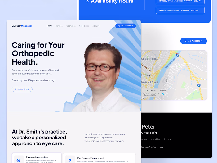 Specialist Ophthalmologist's Landing Page Design on Behance