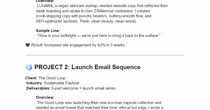 Website Copy for LUNARA Skin