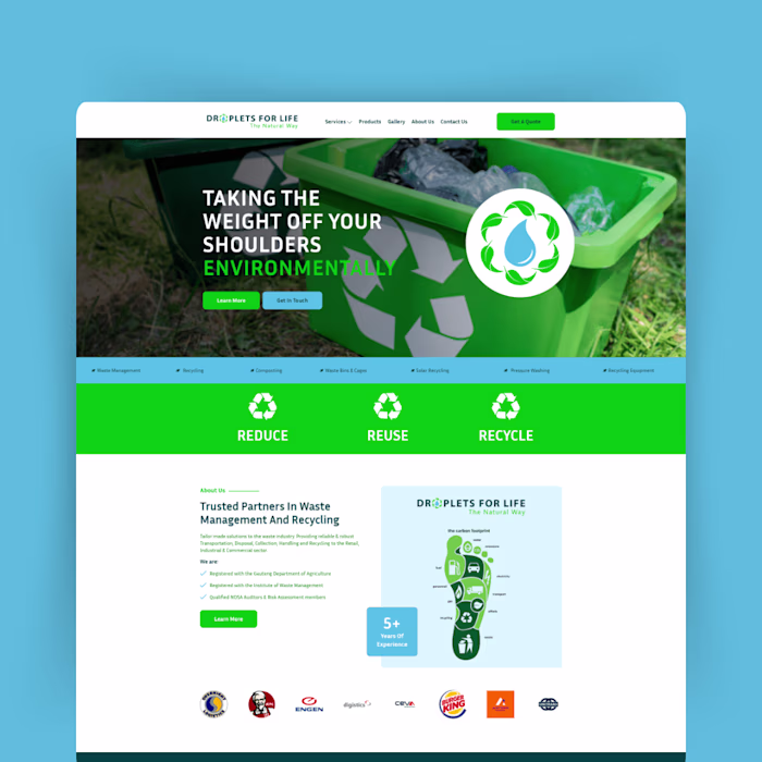Custom WordPress Website for a Waste Management Company
