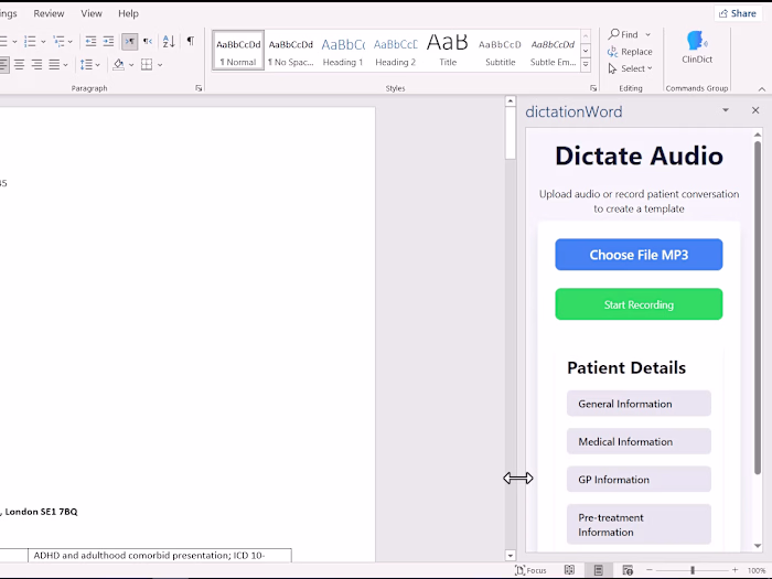 Word Add-in Project