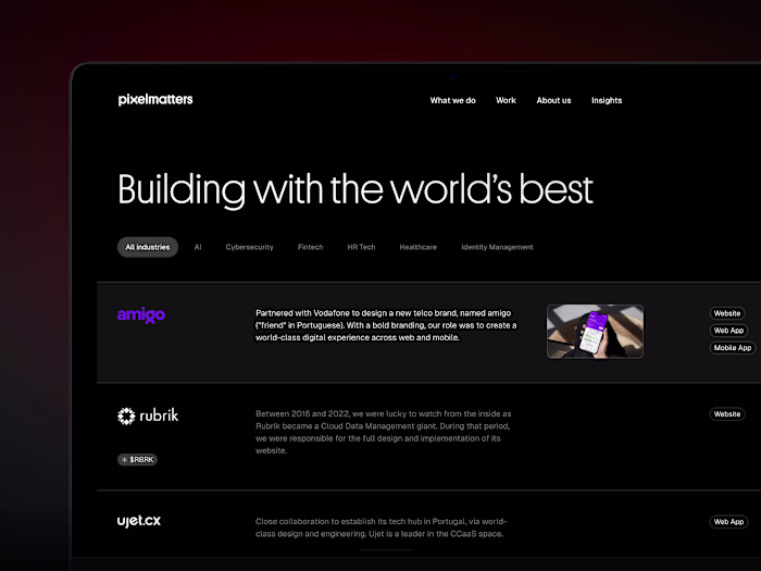 We’re back with a little peek into our Work page, where idea...