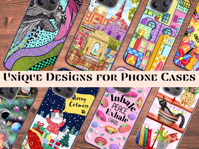 Graphic Design Portfolio Showcasing Unique Illustrations