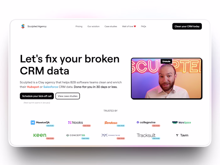 Sculpted Clay Agency - Website redesign