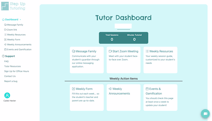 Step Up Tutoring - Internal Dashboard