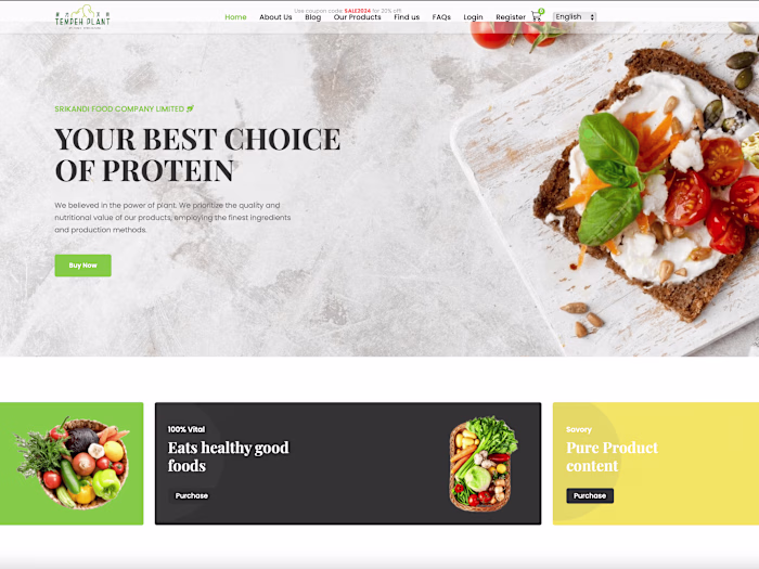  Tempeh plant E-commerce Store