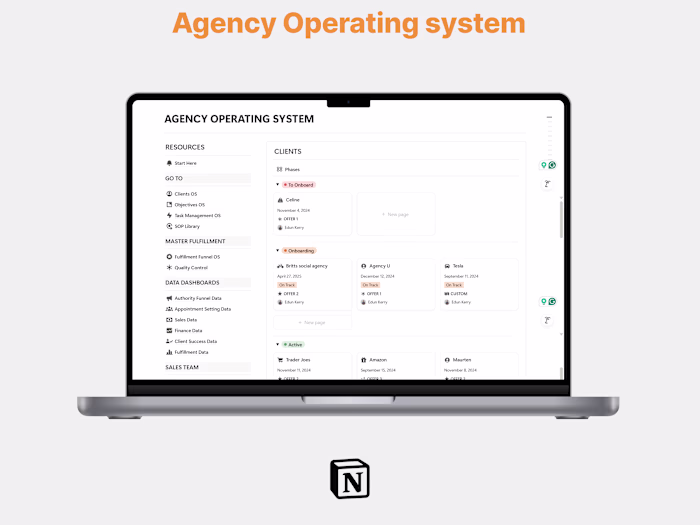 Complete Agency Management System in Notion