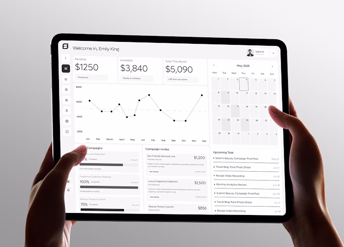 Blenz | Influencer Marketing Platform UI/UX