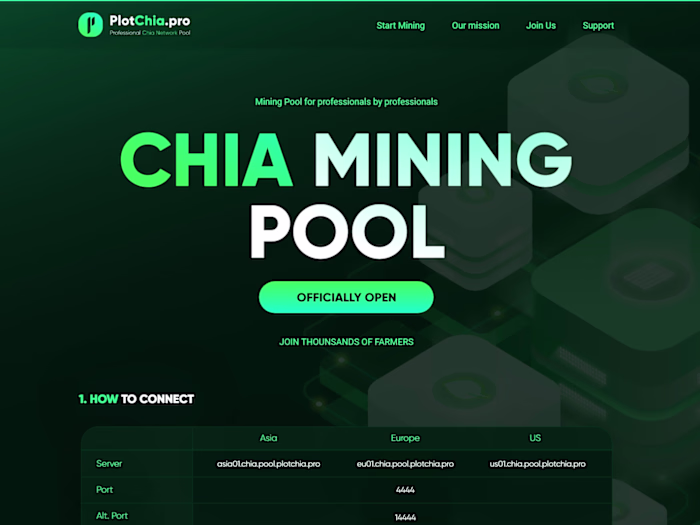 Crypto Chia (XCH) - Landing Page 