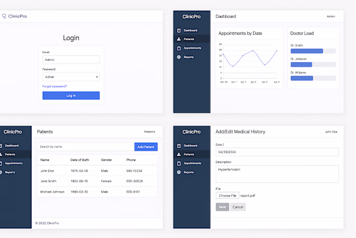 ClinicPro Clinic Management System Development