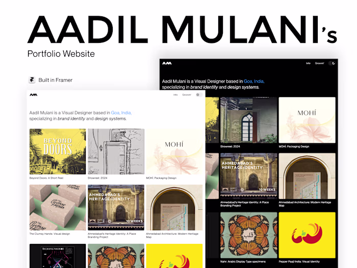 Minimalist Portfolio Website Design