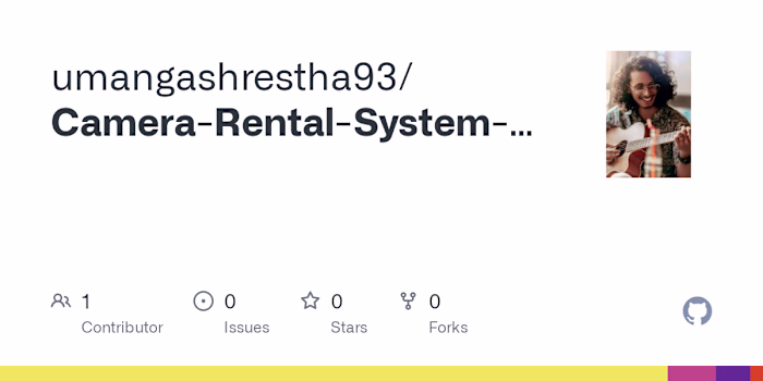 GitHub - umangashrestha93/Camera-Rental-System-MERN-Stack