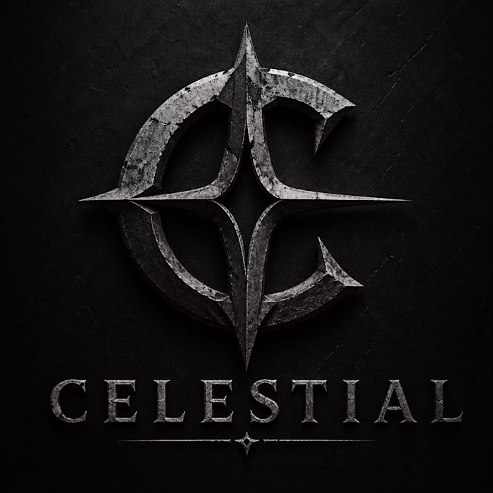 Forged steel celestial emblem with