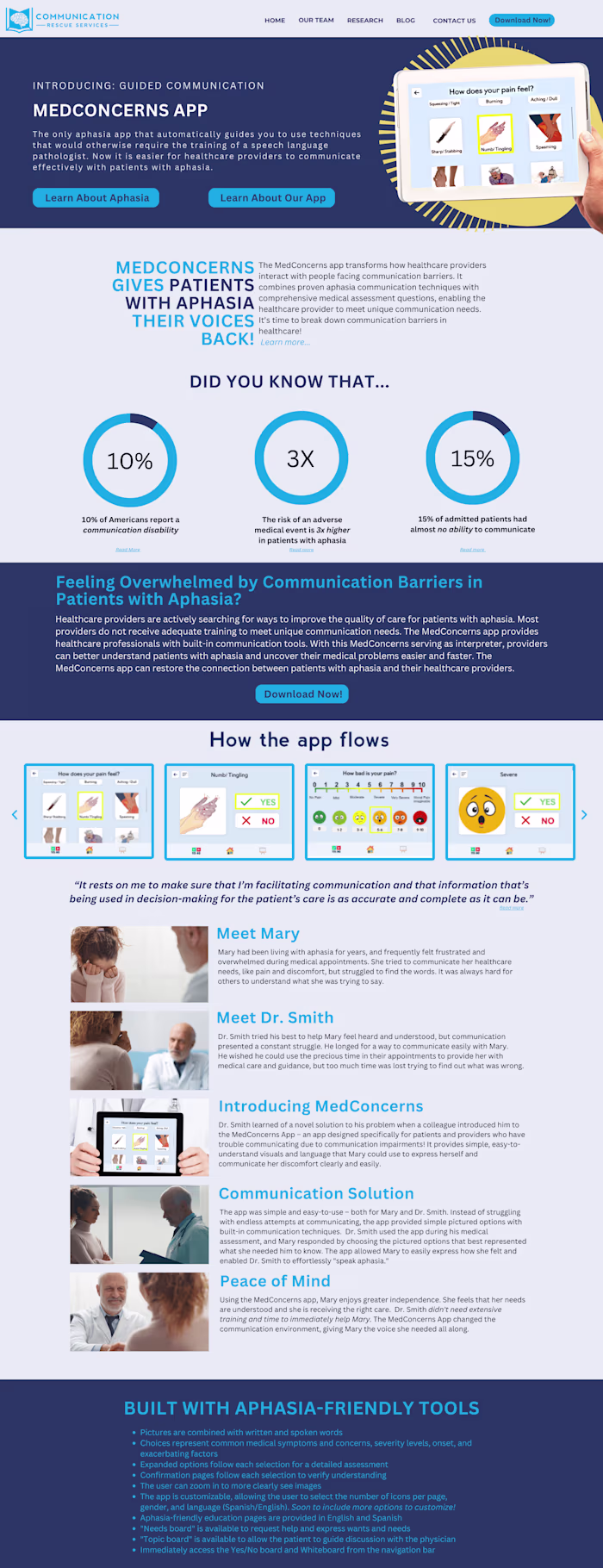 MedConcerns - Homepage Redesign