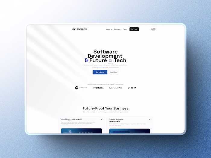 SynergiaTech | Framer Website