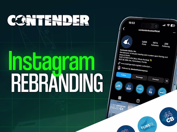 Contender Boats: Instagram Rebrand
