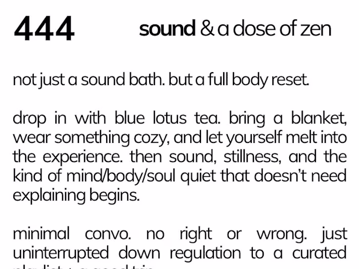 Sound Bath Event Copywriting & Branding