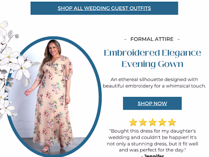 Email Marketing Campaign Summer Wedding Guest Dresses