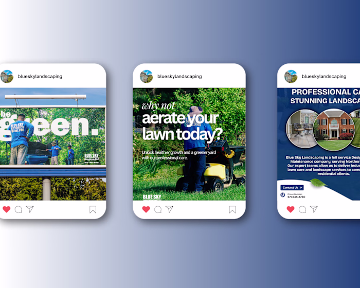 Social Media Graphics for a Landscaping Company