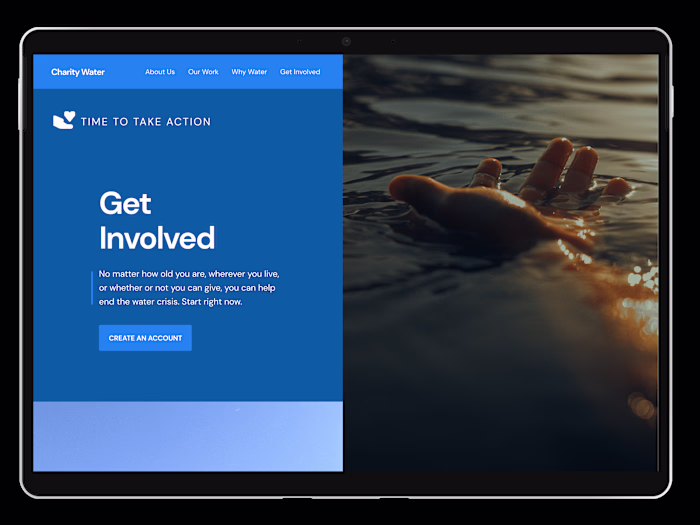 Redesign Website; Charity Water