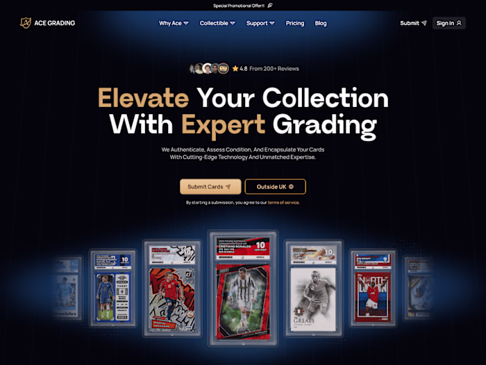 Grading card website