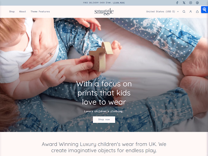 Eight Snuggle Shopify Store