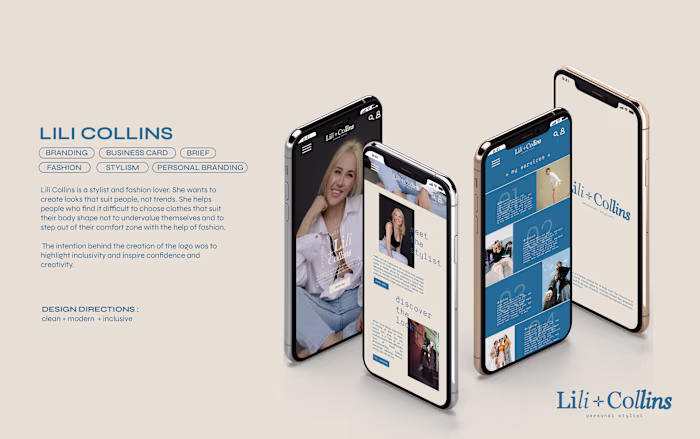 LILI COLLINS, the inclusive stylist - brand identity