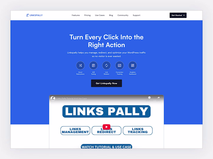 Linkspally Website - Clean, Conversion-Focused SaaS Design