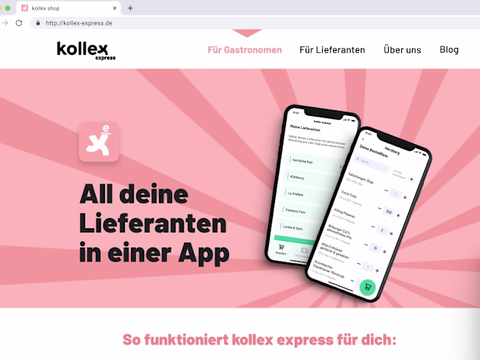 kollex landing page