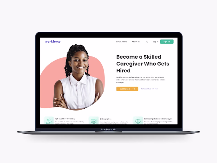 UX design for an e-learning application and website