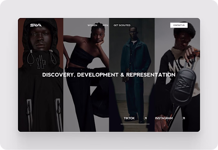 Saya - Fashion Modelling Agency Website Design