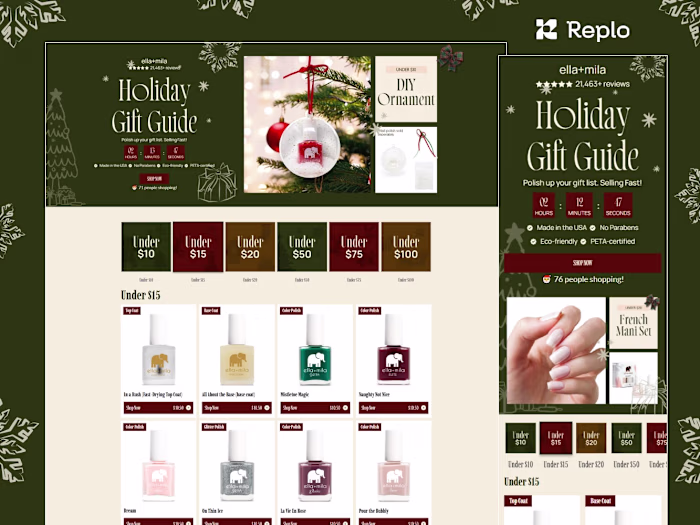 Shopify Replo Landing Page