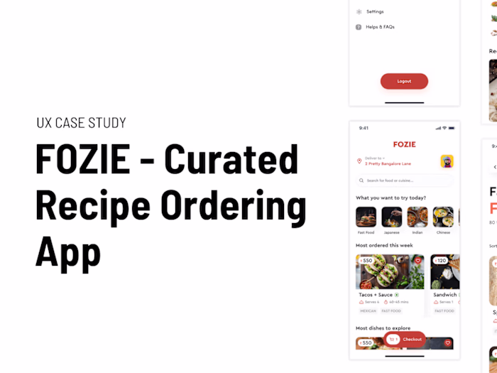 Fozie - Curated Recipe Ordering App