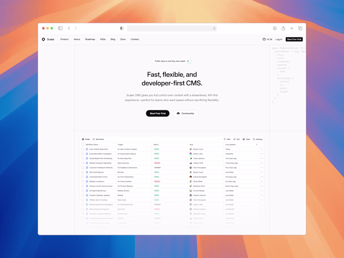 Scalar — Product / Saas Template Design