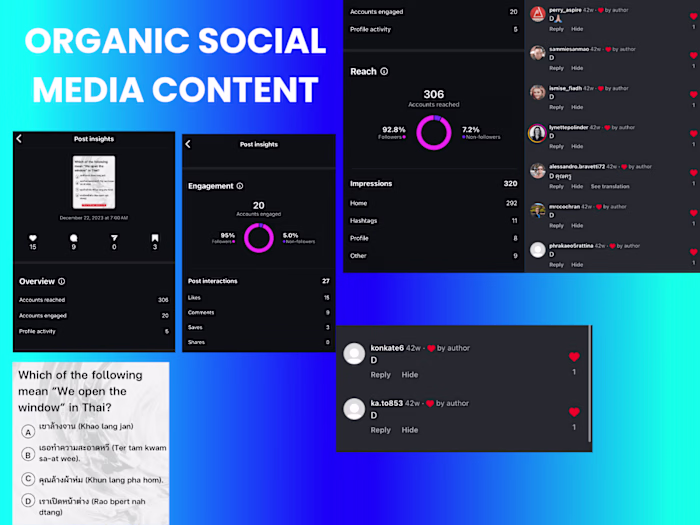 Instagram Content Creation for Thai Language Education Business