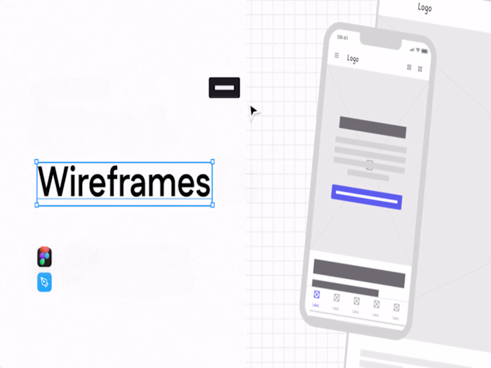 Mobile App Wireframes for UI/UX Concept