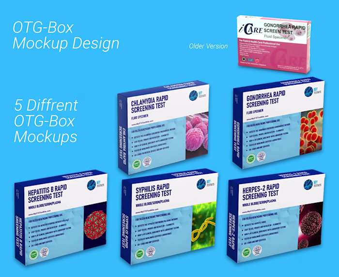  5 OTG package mockups for website.