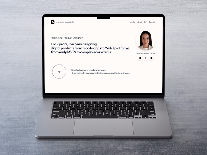 Anastasiia's Personal Portfolio Website Development