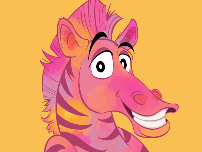 Animated BLiP: Rainbow Zebra
