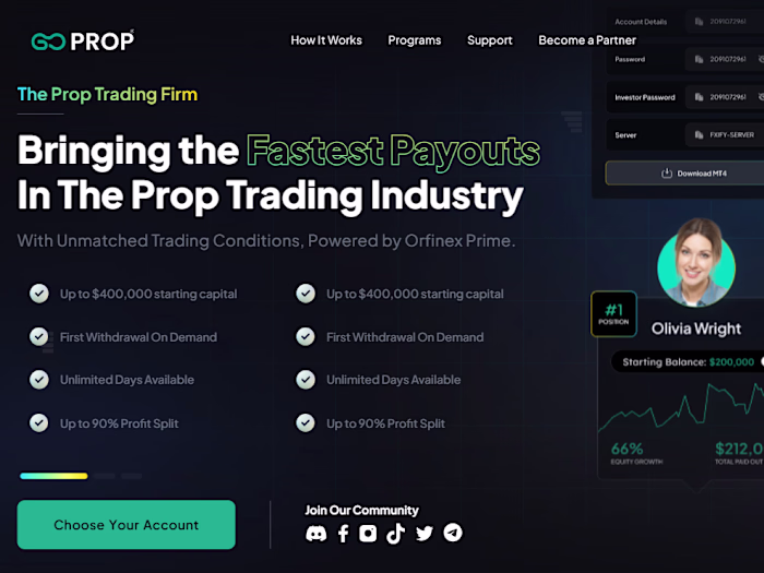 💹GoProp Trading Firm - High-Performance Financial Platform